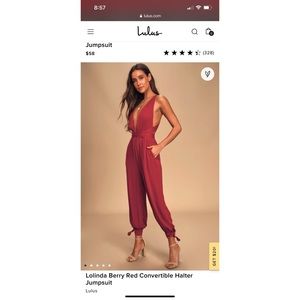 Lulu’s Lolinda Convertible Halter Jumpsuit